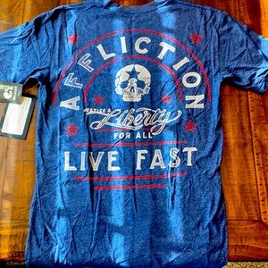 Affliction Men’s Tee, M, Xtrem Couture edition , Liberty For All, New